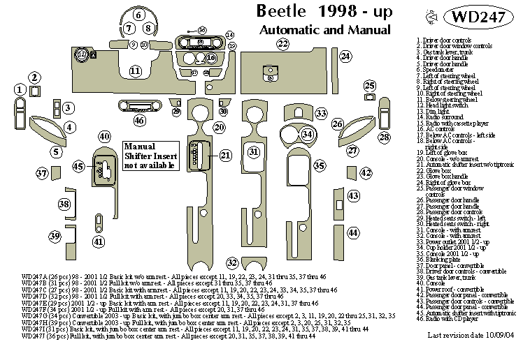 Volkswagen Beetle Dash Kit by B&I