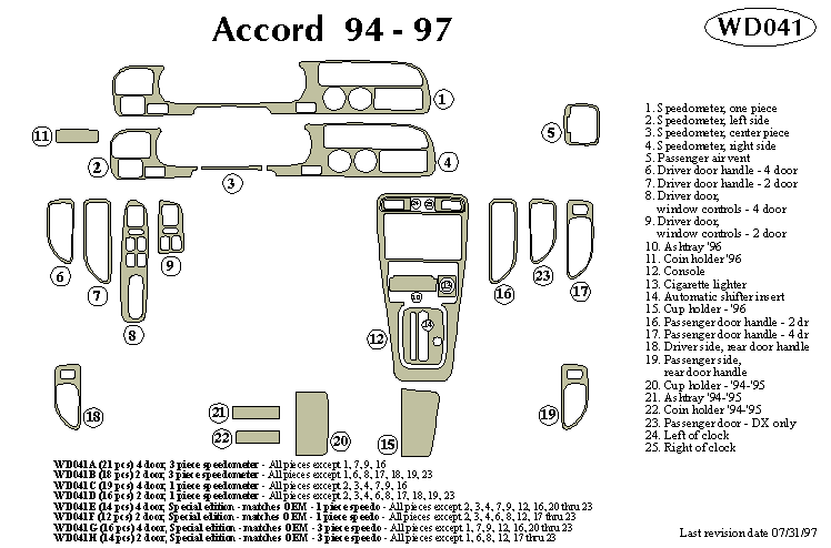 Honda Accord Dash Kit by B&I