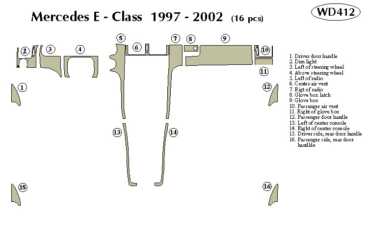 Mercedes E Class Dash Kit by B&I
