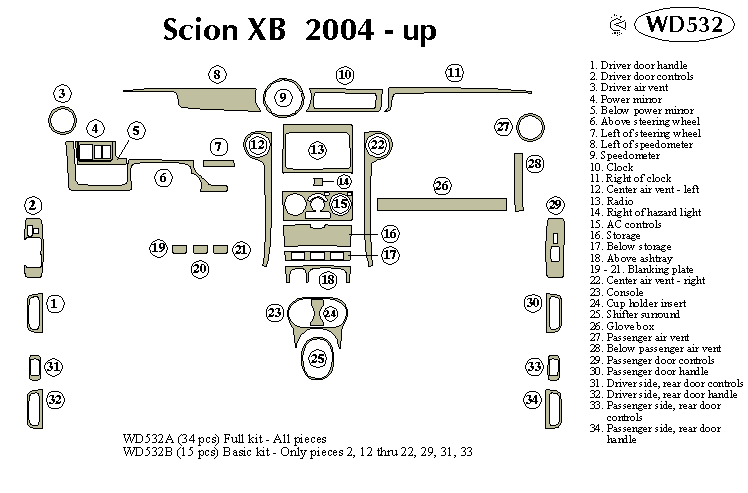 Toyota Scion Xb Dash Kit by B&I