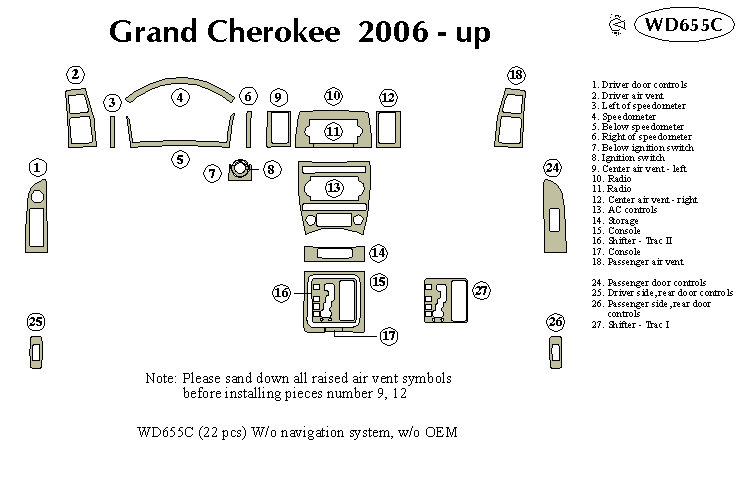 Jeep Gr Cherokee Dash Kit by B&I