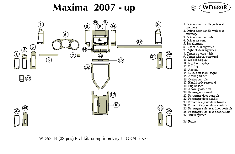 Nissan Maxima Dash Kit by B&I