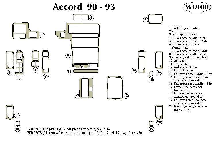 Honda Accord Dash Kit by B&I